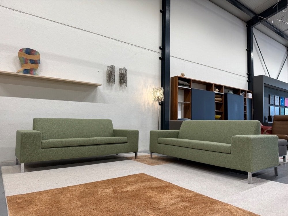 2 Nieuw Gelderland 7610 Bank 2,5 Zits Monza groen 202, Ophalen of Verzenden, Cloak, Rechte bank, Info@gelderlanddesign.com