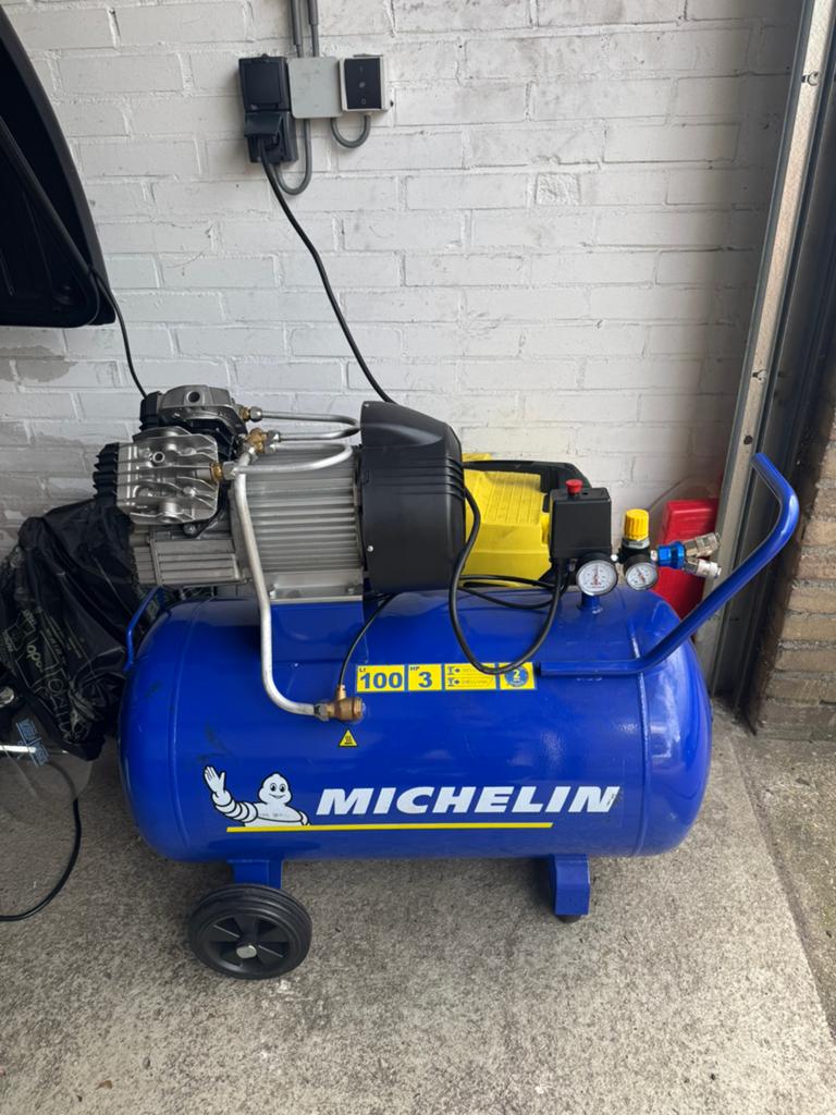 Michelin compressor 100liter 3hp 2025, 100 liter of meer, Ophalen, Zo goed als nieuw, Minder dan 200 liter/min