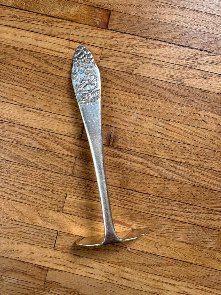 Vintage Gero Zilvium verzilverde eetschuivertje, Ophalen of Verzenden
