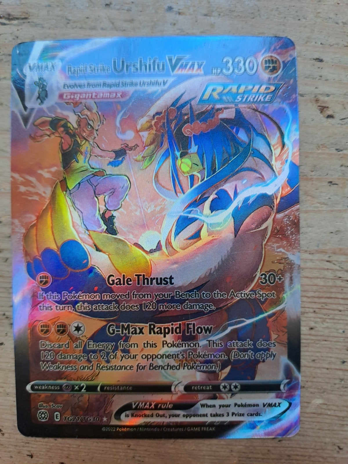 Pokémon Kaart Rapid Strike Urshifu VMAX TG21/TG30, Hobby en Vrije tijd, Ophalen of Verzenden
