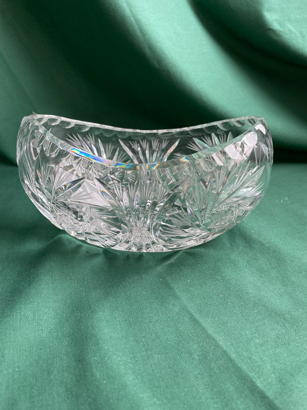 Prachtige Kristallen Schaaltje - Ovaal Geslepen Glas, Antiek en Kunst, Ophalen of Verzenden