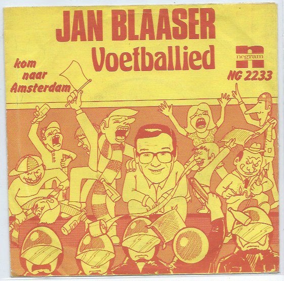 Jan Blaaser- Voetballied, 7 inch, Ophalen of Verzenden, Zo goed als nieuw, Levenslied of Smartlap