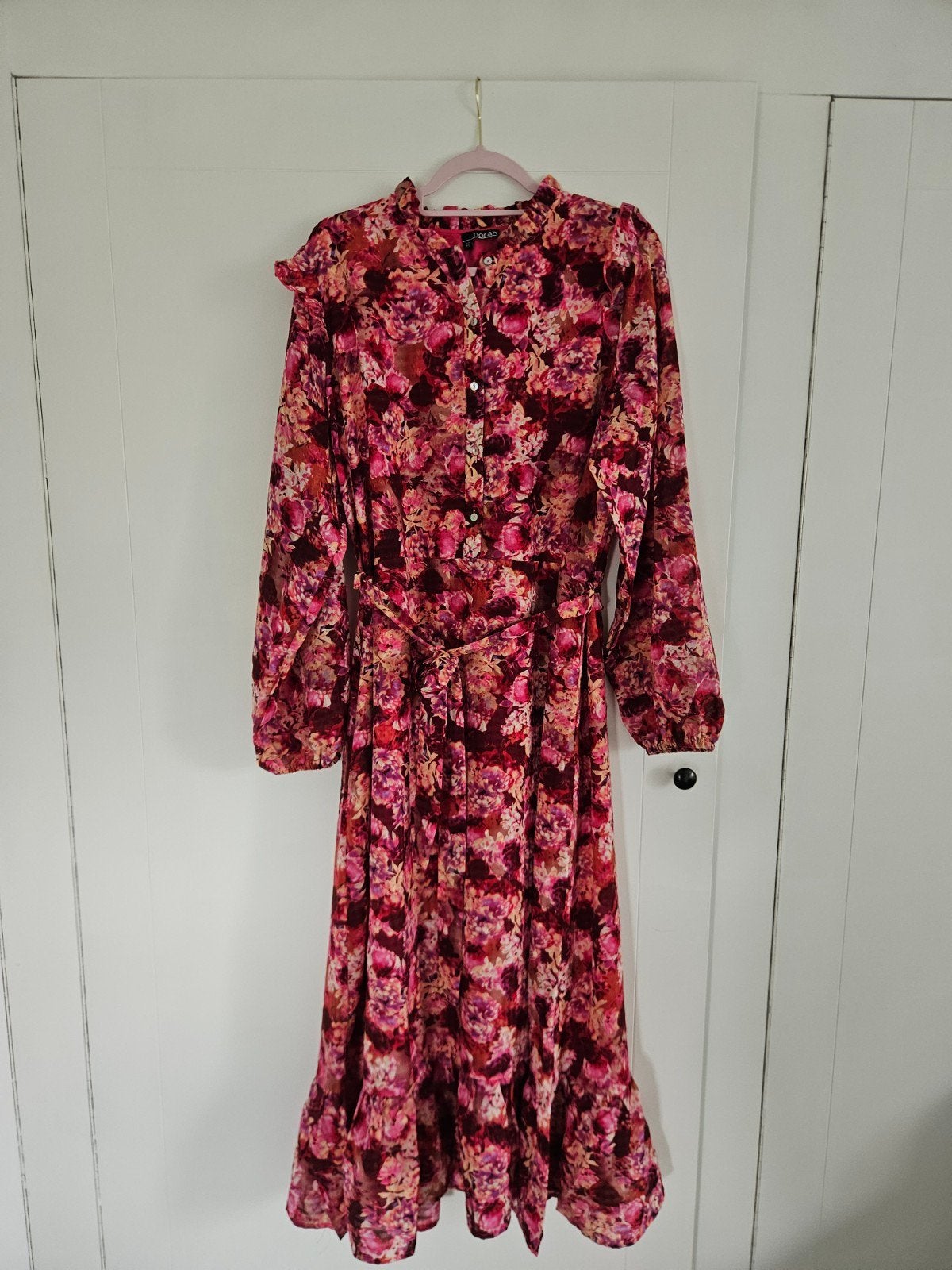 Roze bloemenjurk van Norah maat 46, Meerkleurig, Maat 46/48 (XL) of groter, Nieuw, Ophalen of Verzenden