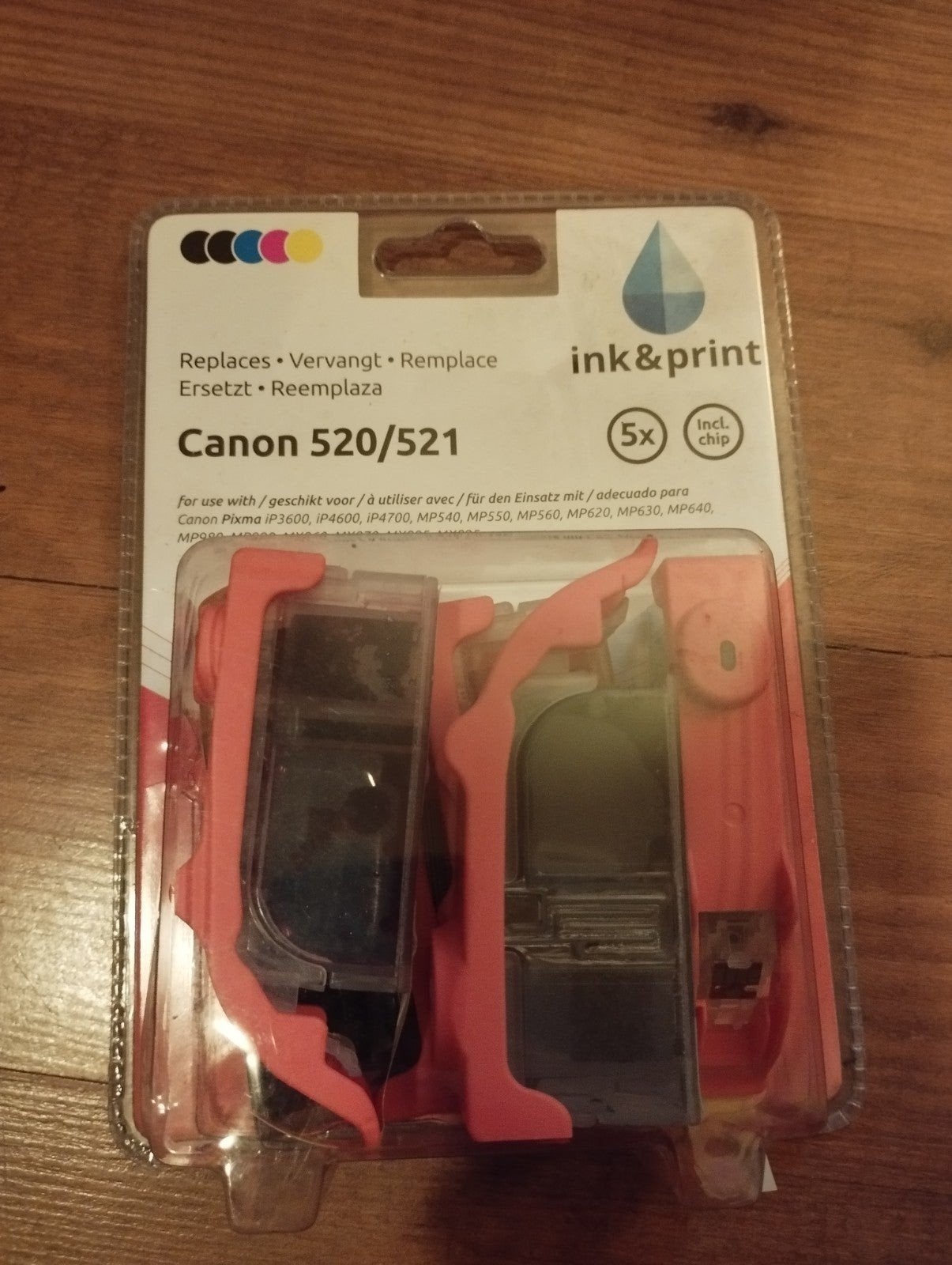 Inktpatronen Canon 520/521 - 5 stuks met chip, Ophalen of Verzenden, Nieuw, Cartridge, Canon (compatibel)
