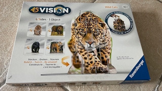 Ravensburger 4S Vision Wild cats 10+ puzzel, Ophalen of Verzenden, 500 t/m 1500 stukjes, Gebruikt