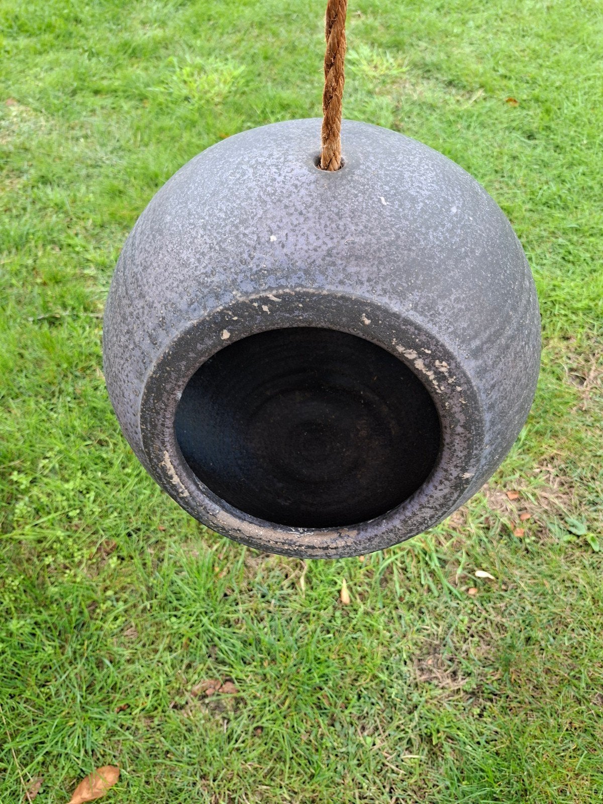 XXL(Ø 40 cm) vintage keramiek hangende bloempot / plantenbak, Ophalen of Verzenden
