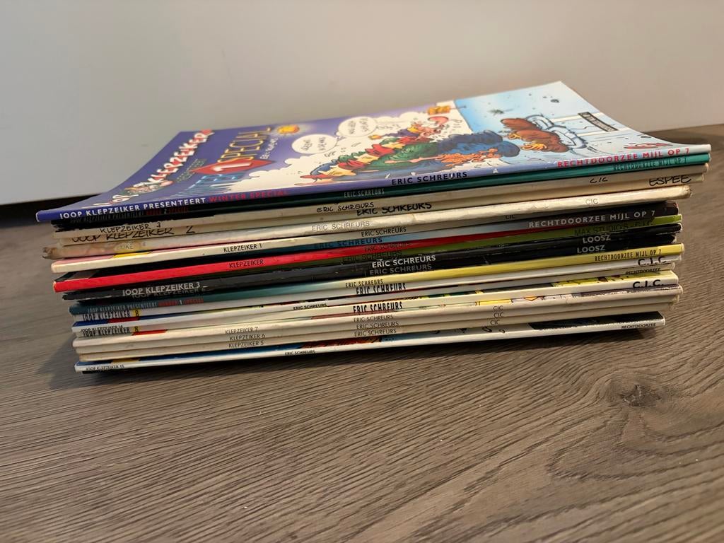 19 Joop Klepzeiker stripboeken, Boeken, Meerdere stripboeken, Ophalen, Gelezen