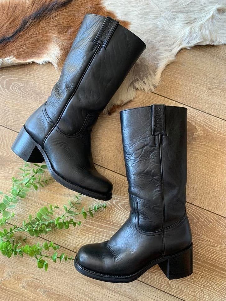 Sancho campus boots 38 western boots retro boots blokhak, Kleding | Dames, Schoenen, Hoge laarzen, -, Zwart, -