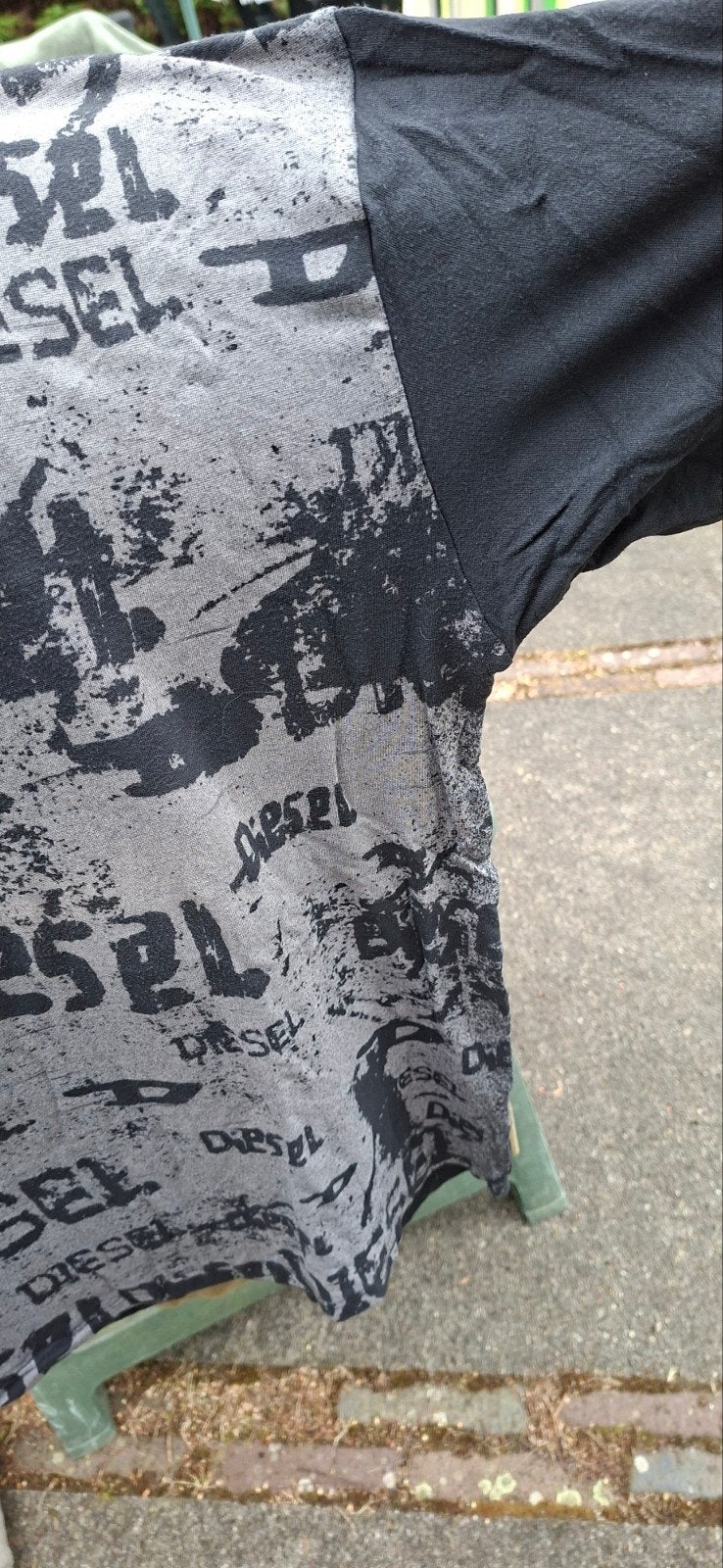 Diesel shirt zwart grijs maat L, Kleding | Heren, T-shirts, Ophalen, Zo goed als nieuw, Zwart