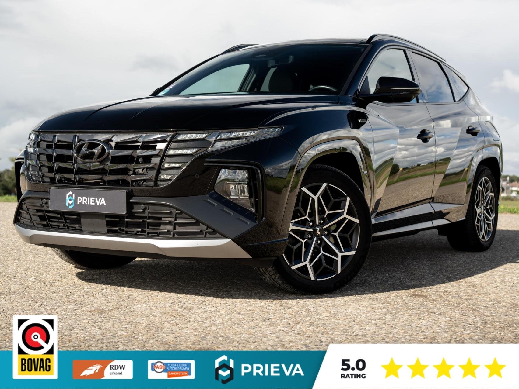 Hyundai Tucson 1.6 T-GDI PHEV STANDKACHEL PANO N Line Sky 4W, Auto's, Automaat, Gebruikt, Zwart, 4 cilinders