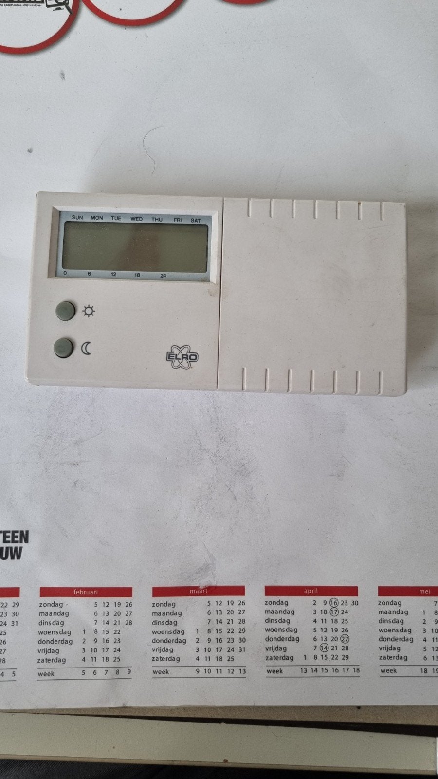 Elro KT100 Programmeerbare Kamerthermostaat, Ophalen of Verzenden, Gebruikt