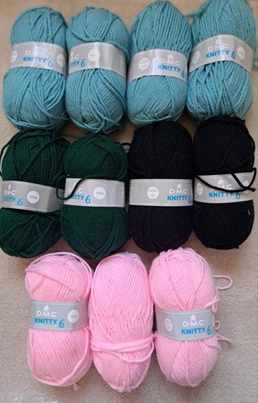DMC Knitty  Garen - 11 Bollen in Diverse Kleuren, Ophalen of Verzenden, Nieuw, Breien of Haken, Wol of Garen
