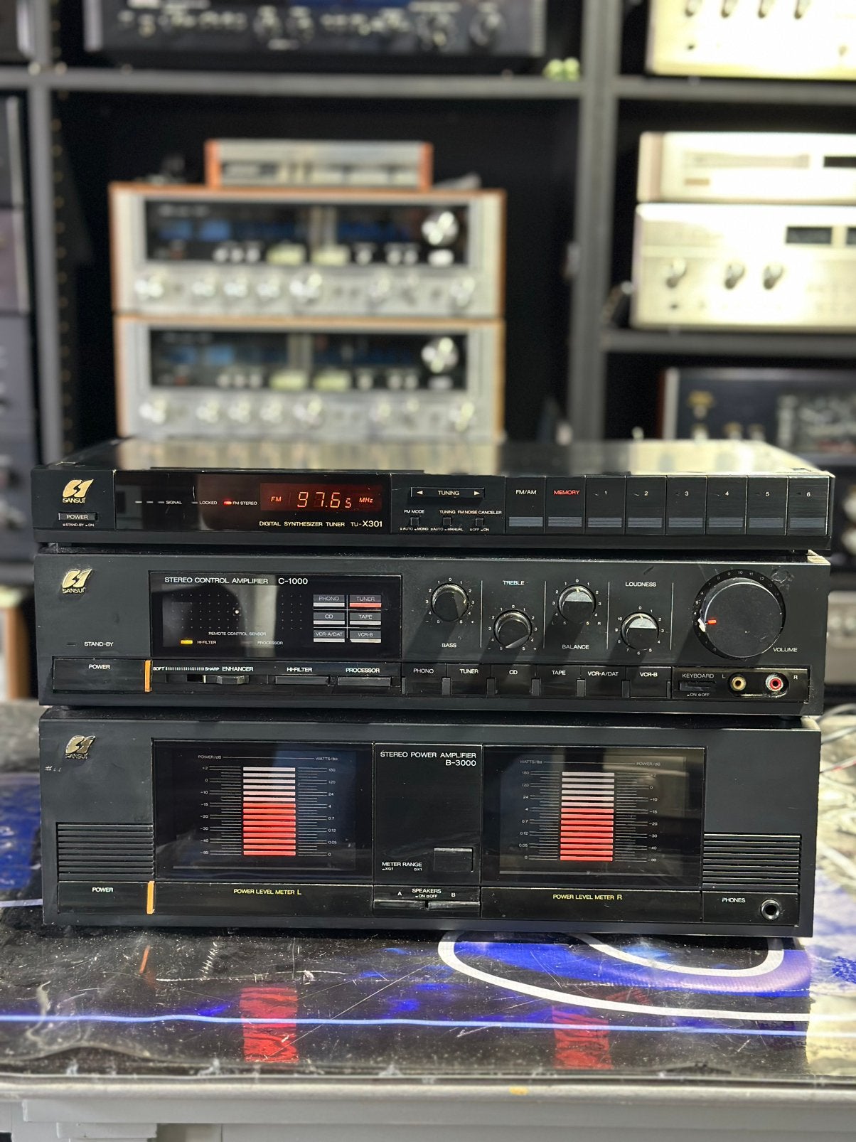 Sansui High-End Vintage Hifi Set – B-3000 / C-1000 / TU-X301, Audio, Tv en Foto, Overige merken, Gebruikt, Sansui, Tuner of Radio