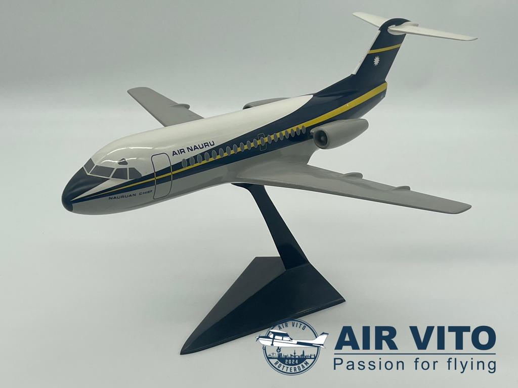F28 Fokker  Verkuyl 1:72 metaal Air Nauru schaalmodel, Schaalmodel, Air Vito, Ophalen of Verzenden, Zo goed als nieuw