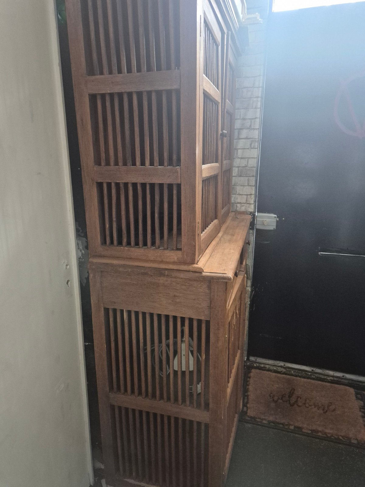 houten kast, Ophalen