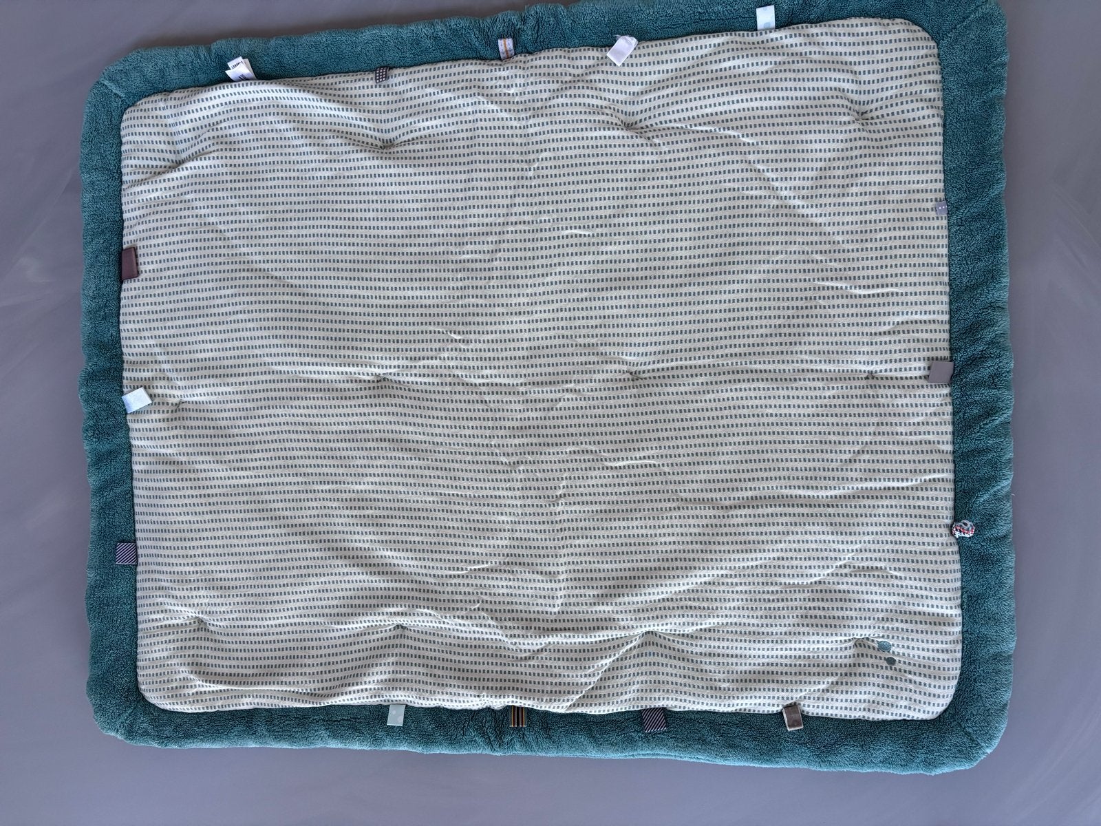 Snoozebaby boxkleed met flapjes 75x95 cm, Ophalen of Verzenden, Zo goed als nieuw, Rechthoekig, Boxkleed
