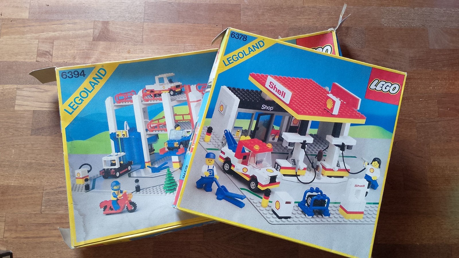 LEGO Legoland 6394 Garage en Tankstation 6378 alleen dozen, Kinderen en Baby's, Ophalen of Verzenden, Gebruikt