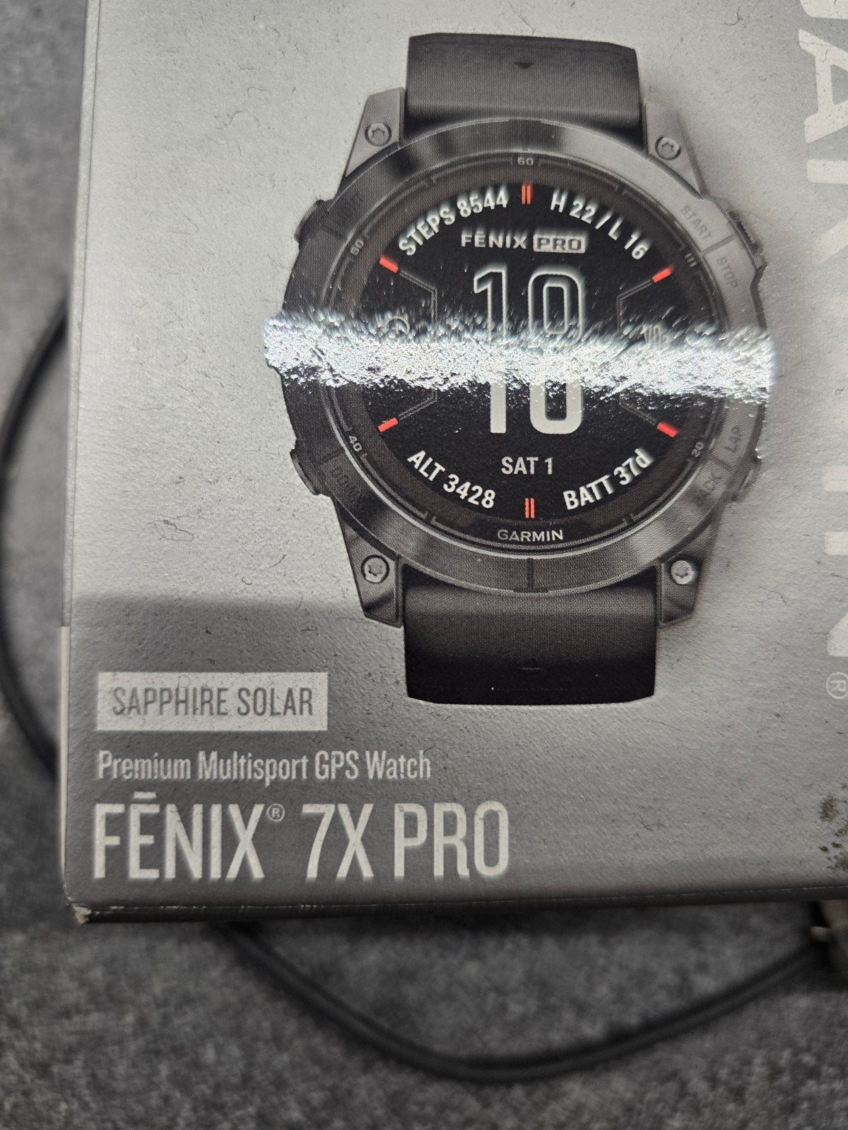 Garmin Fenix 7X Pro Sapphire Solar 51mm, Zwart, Garmin, Ophalen of Verzenden, Zo goed als nieuw