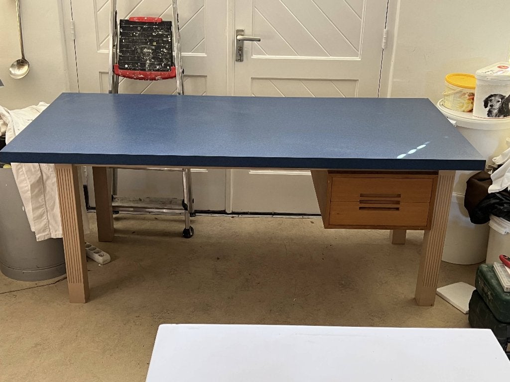 gratis op te halen bureau 180 x 85 x 76cm., Ophalen, Overige typen, Gebruikt, Met lades