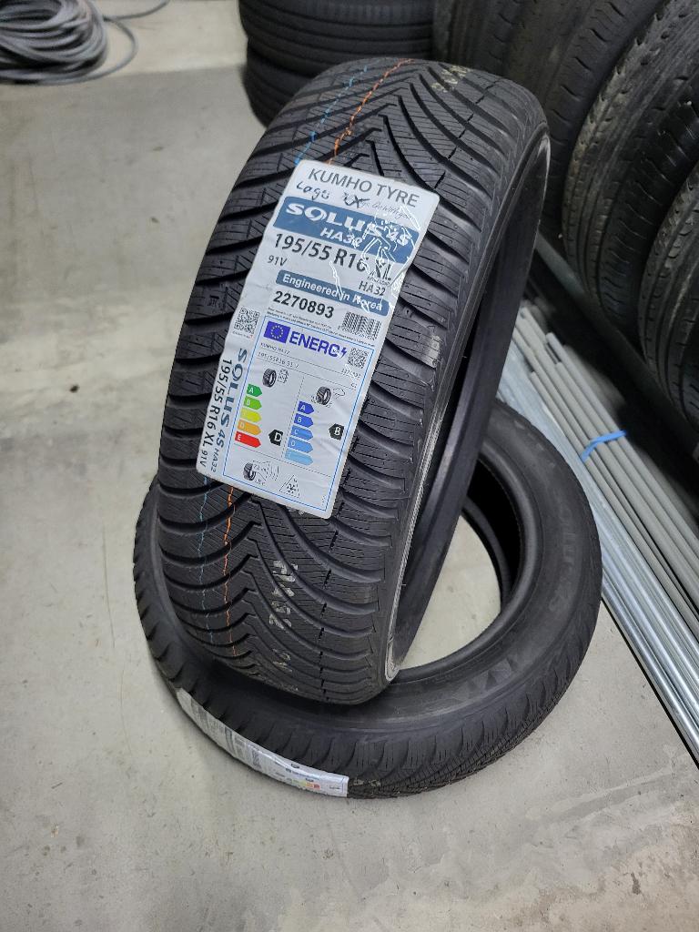 2 x 195/55/16 Kuhmo Allseasons NIEUW 150,- Incl montage !, Auto-onderdelen, Banden en Velgen, 16 inch, Kuhmo Europe, Nieuw, Ophalen of Verzenden