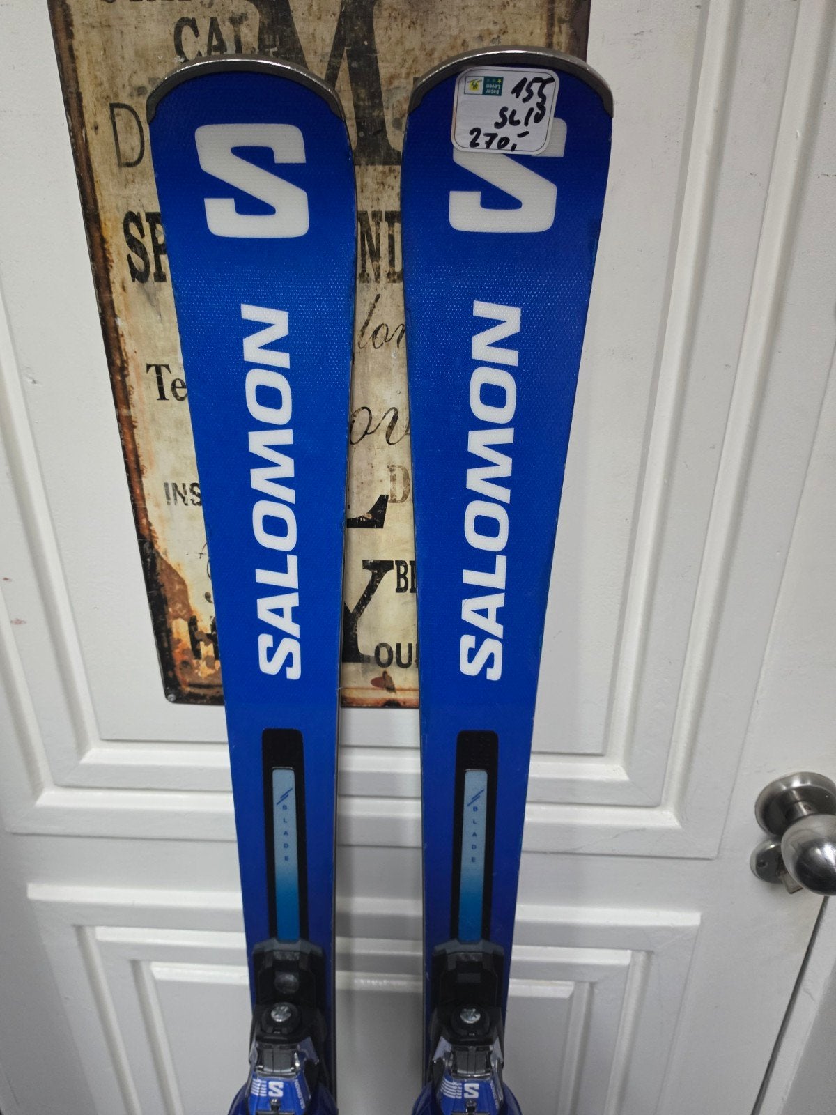 155cm SALOMON S RACE SL 10 GEVORDERD SL  SKI, 140 tot 160 cm, Zo goed als nieuw, Carve, Skiën