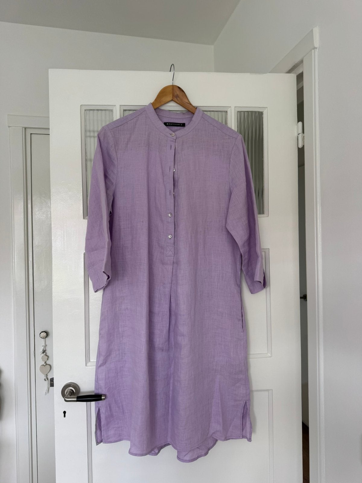 Expresso jurk linnen lila 42, Overige kleuren, Maat 42/44 (L), Nieuw, Ophalen of Verzenden