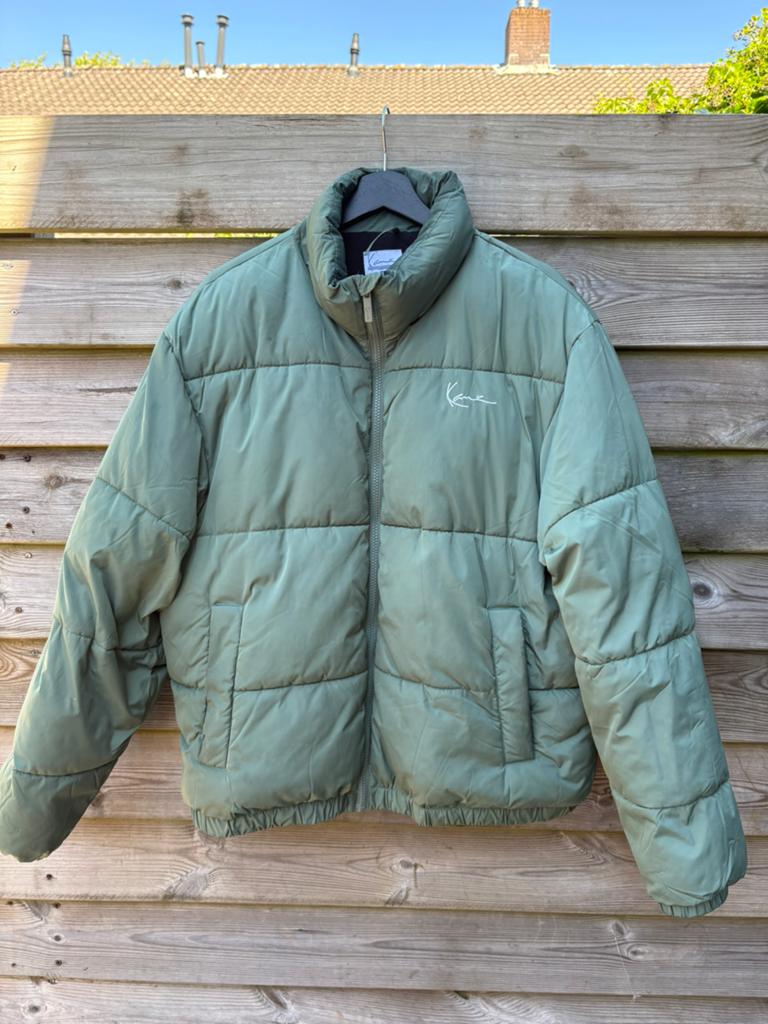 Karl kani pufferjacket L, Ophalen of Verzenden, Zo goed als nieuw, Maat 52/54 (L), Groen