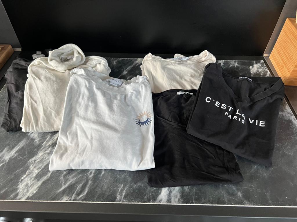 6 basic tops diverse merken maat S / M, Ophalen of Verzenden, Zo goed als nieuw, Maat 38/40 (M), Zwart