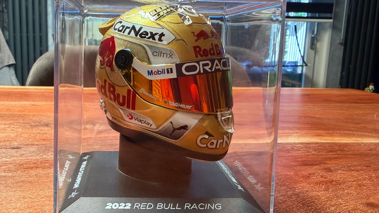 Als nieuw nog mooie Max verstappen helm 2022, Ophalen of Verzenden, Zo goed als nieuw, Formule 1
