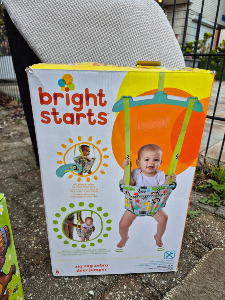 Bright Starts Zig Zag Zebra Deur Jumper, Kinderen en Baby's, Speelgoed | Babyspeelgoed, Ophalen of Verzenden, Nieuw, Overige typen