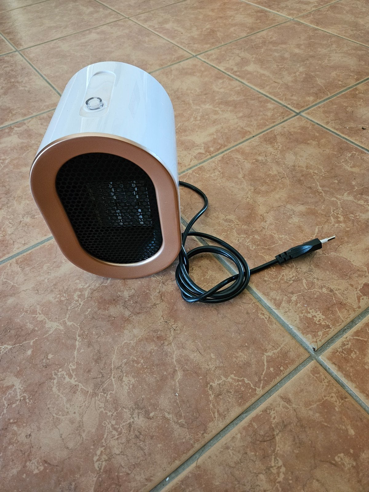 Compacte elektrische kachel - Wit/Roségoud, 500 tot 800 watt, Minder dan 30 cm, Kachel, Minder dan 60 cm