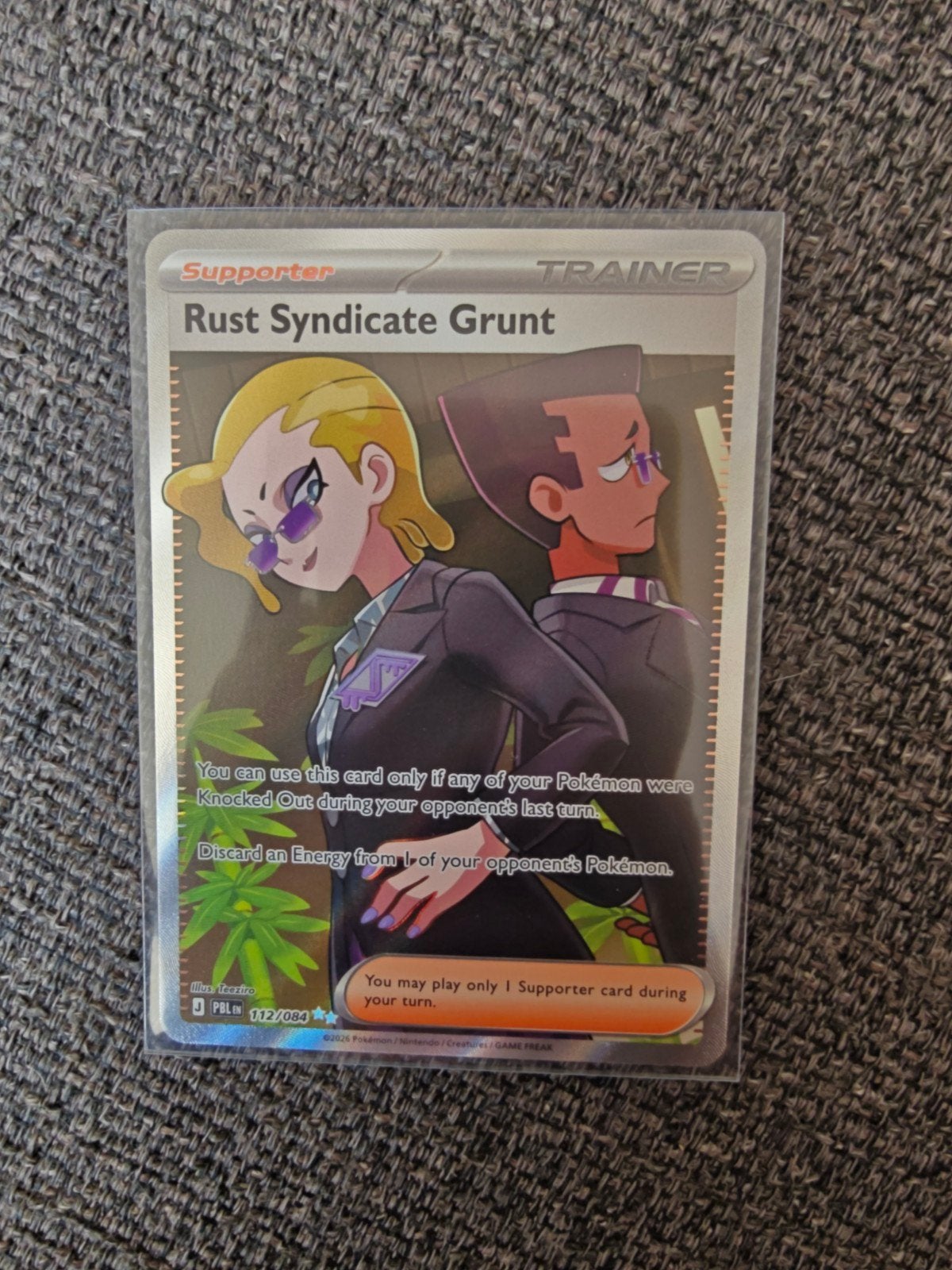Pokémon Rust Syndicate Grunt Trainer Kaart, Ophalen of Verzenden