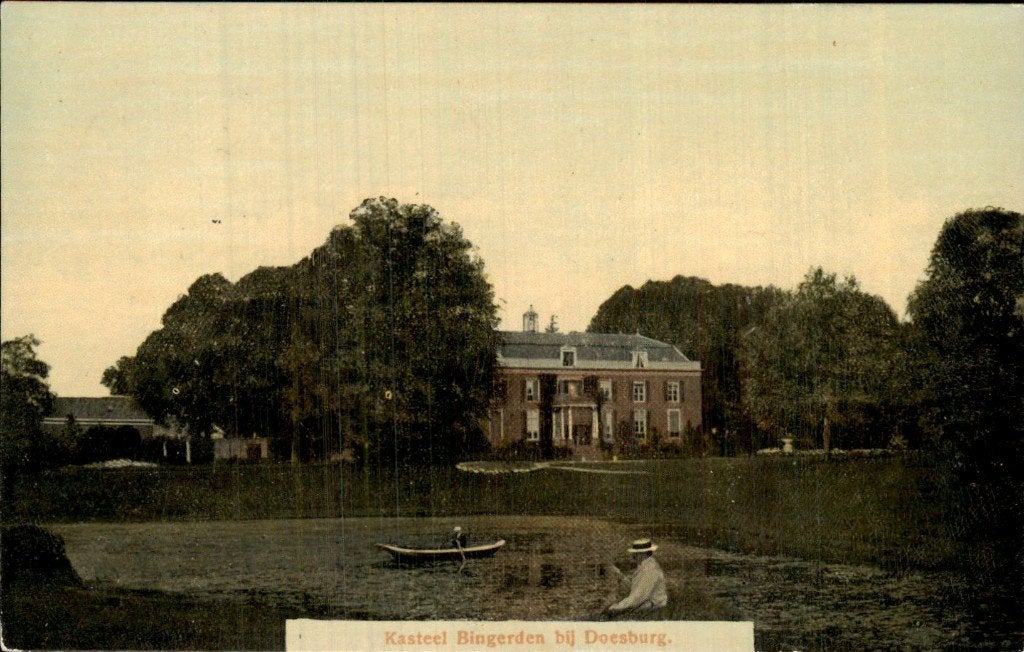 Doesburg - Kasteel Bingerden - Gezicht, Verzamelen, Ophalen of Verzenden, Voor 1920, Gelopen, Gelderland