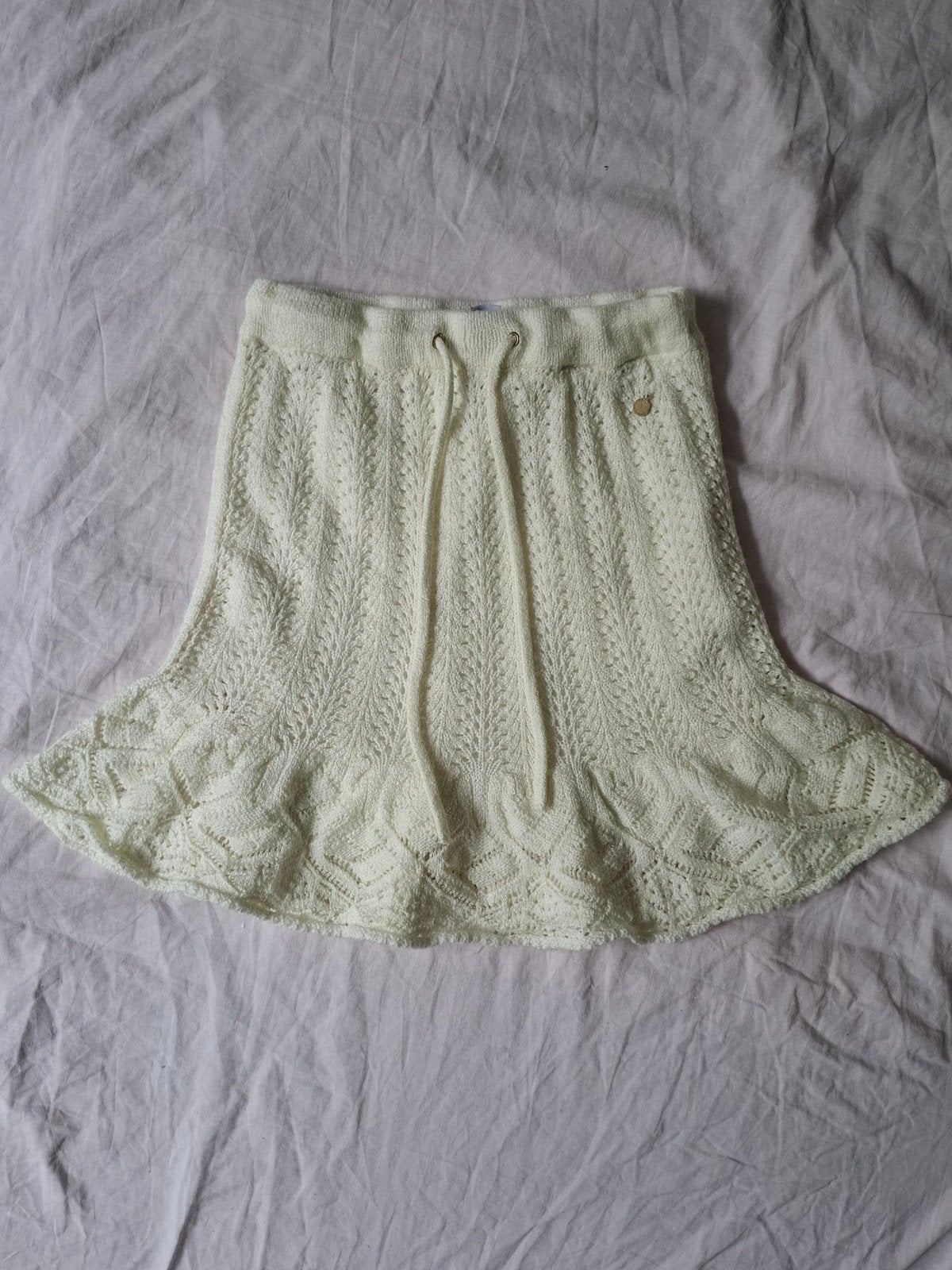 Gebroken witte winterrok XS Cotton Club, Kleding | Dames, Rokken, Wit, Ophalen of Verzenden, Zo goed als nieuw, Boven de knie