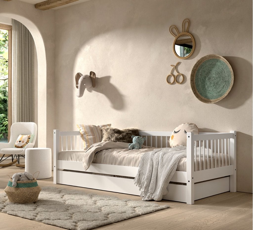Forrest Beech kajuitbed - 90x200 - Wit beuken, Kinderen en Baby's, Niet ingevuld, Niet ingevuld, Niet ingevuld