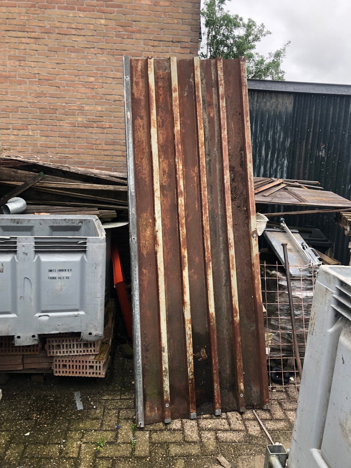 Oude verroeste golfplaten - 6 stuks, ca. 250x550 cm, Gebruikt, Overige kleuren, Ophalen of Verzenden, 15 m² of meer
