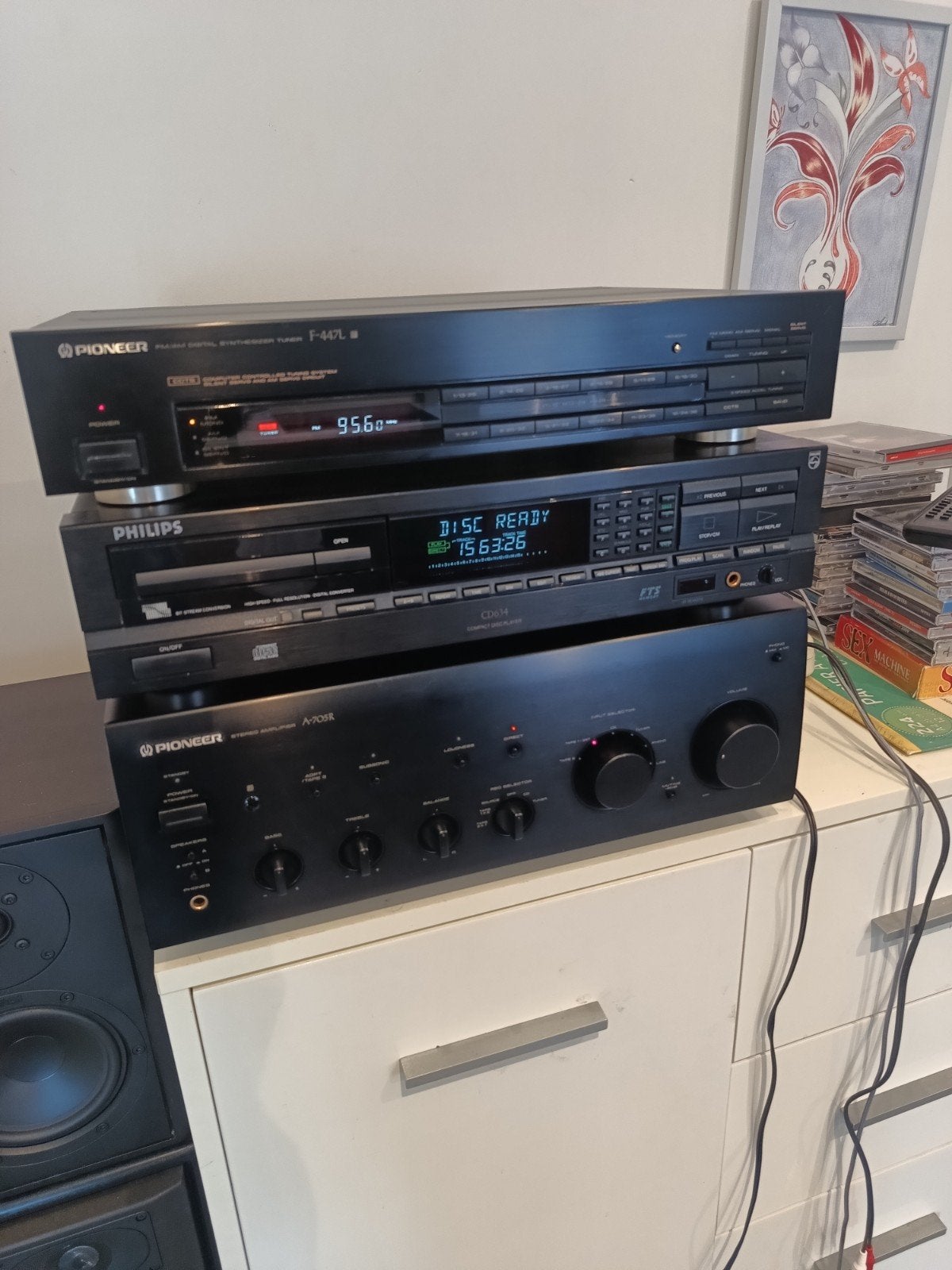 Pioneer A-705R Versterker & F-447L Tuner - Perfecte Staat, Ophalen of Verzenden, Zo goed als nieuw, 60 tot 120 watt, Pioneer