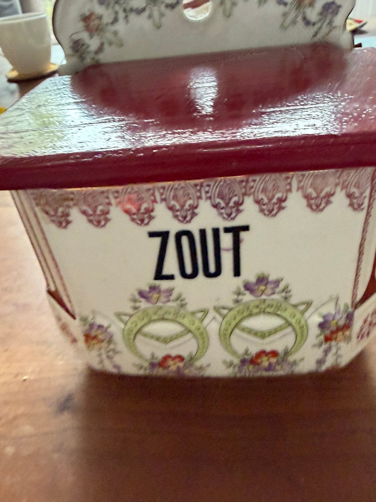 oude zoutpot – zechoslovakia antiek prachtige decoratie, Ophalen of Verzenden