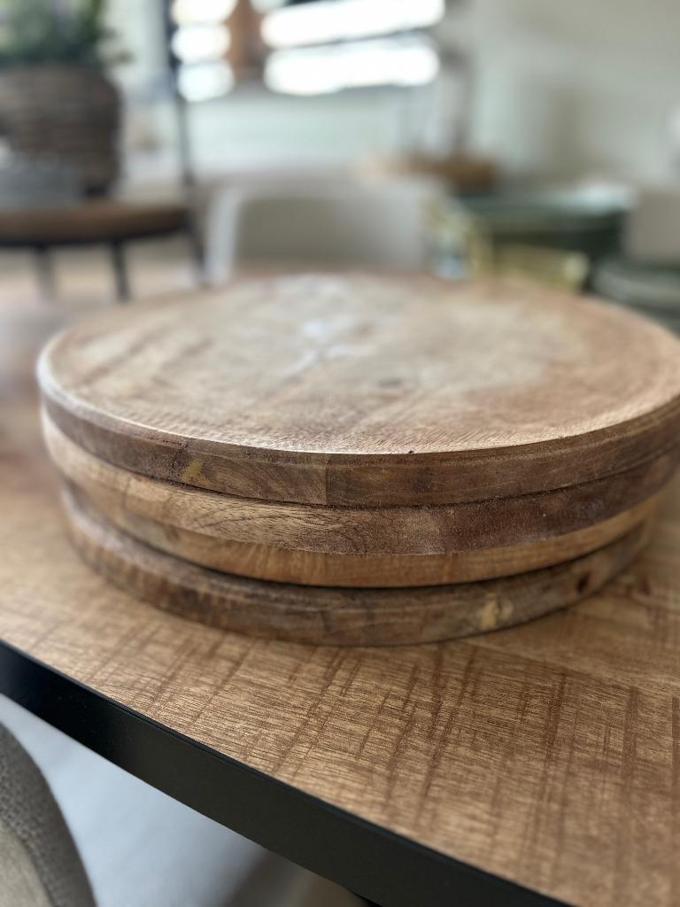Mangohouten onderborden, Huis en Inrichting, Keuken | Servies, Overige materialen, Ophalen of Verzenden, Zo goed als nieuw, Bord(en)