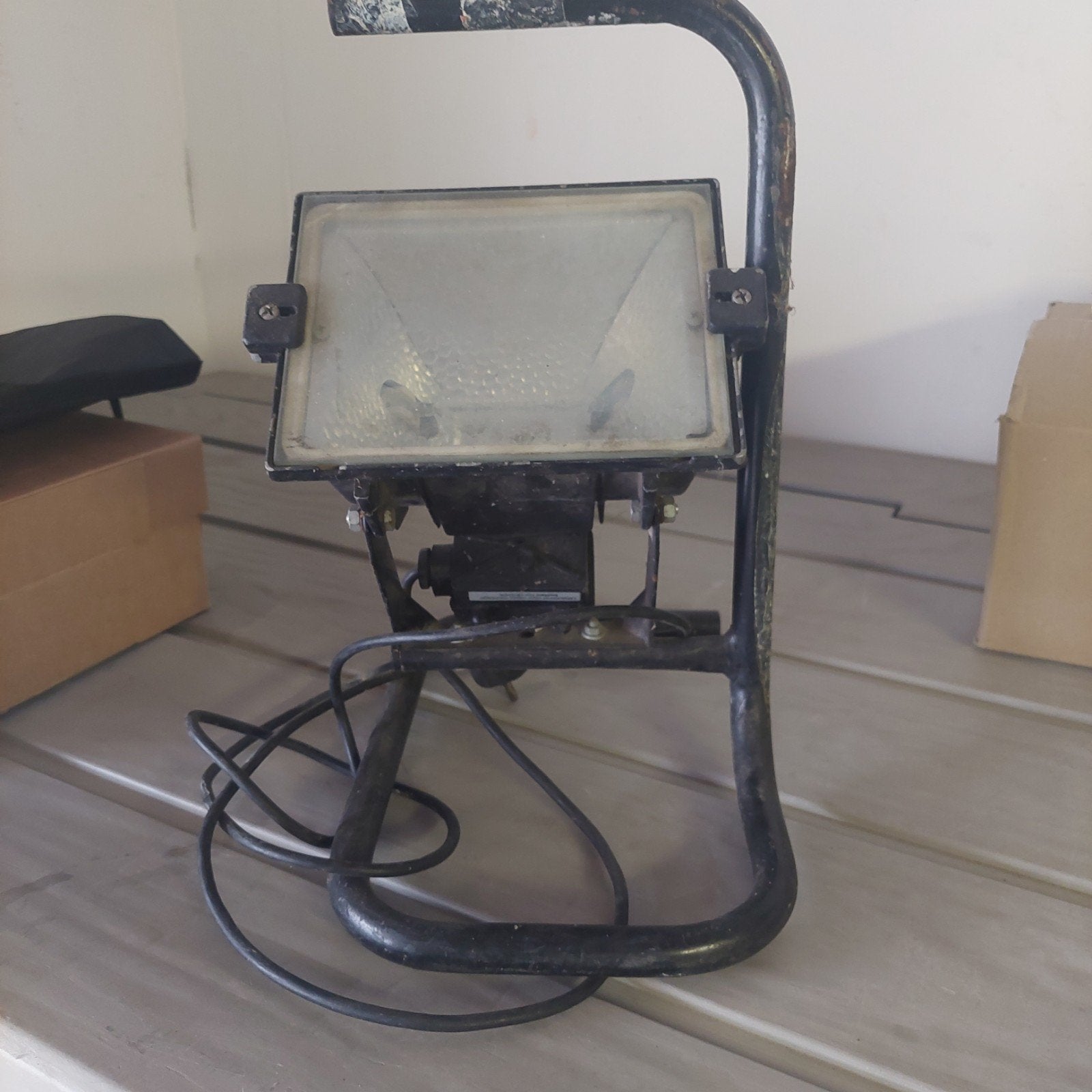 OMEGA Bouwlamp 500W met statief - Gebruikt, Gebruikt, Met statief, Ophalen of Verzenden, Lamp met armatuur
