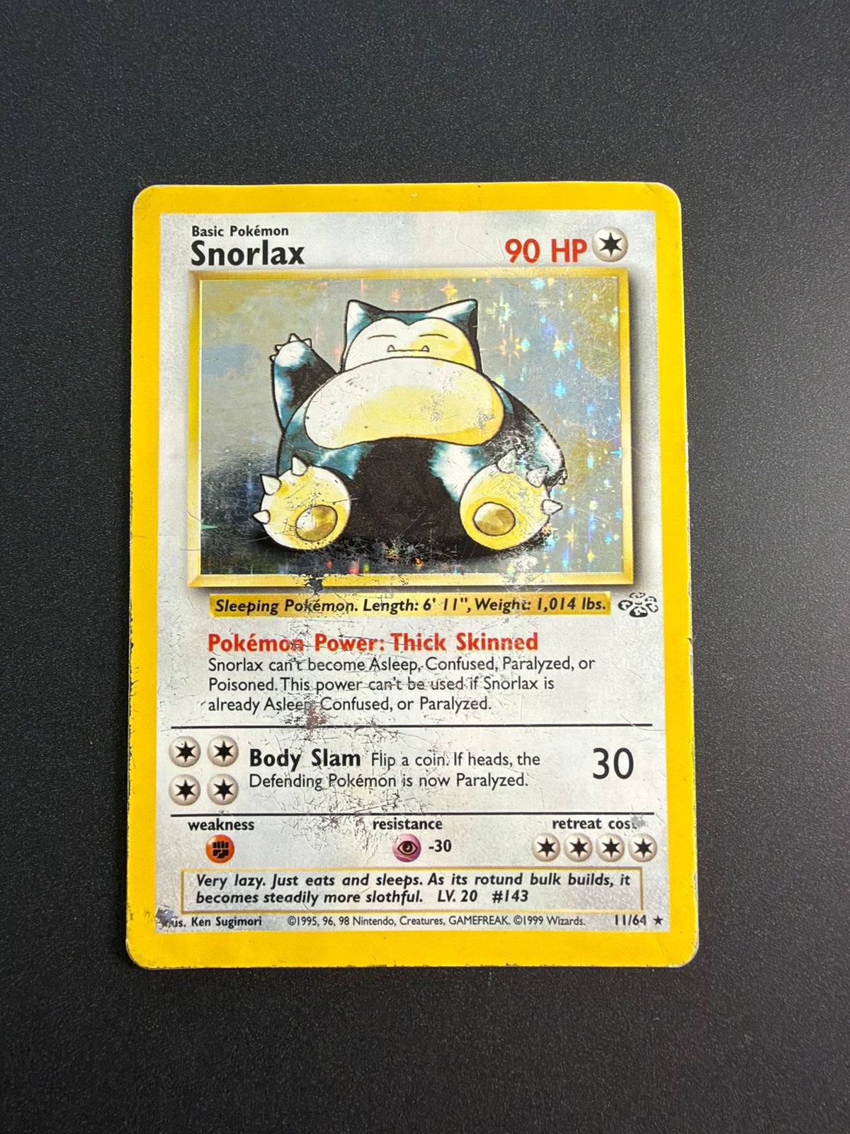 Snorlax 11, Ophalen of Verzenden, Gebruikt, Losse kaart, Foil