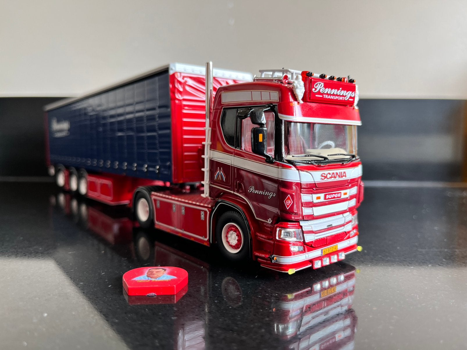Tekno Scania R530 V8 Pennings transport, Ophalen of Verzenden, Zo goed als nieuw, Bus of Vrachtwagen, Tekno