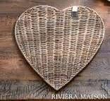 4 rattan Rivièra Maison heart placemats NIEUW, Ophalen, Nieuw