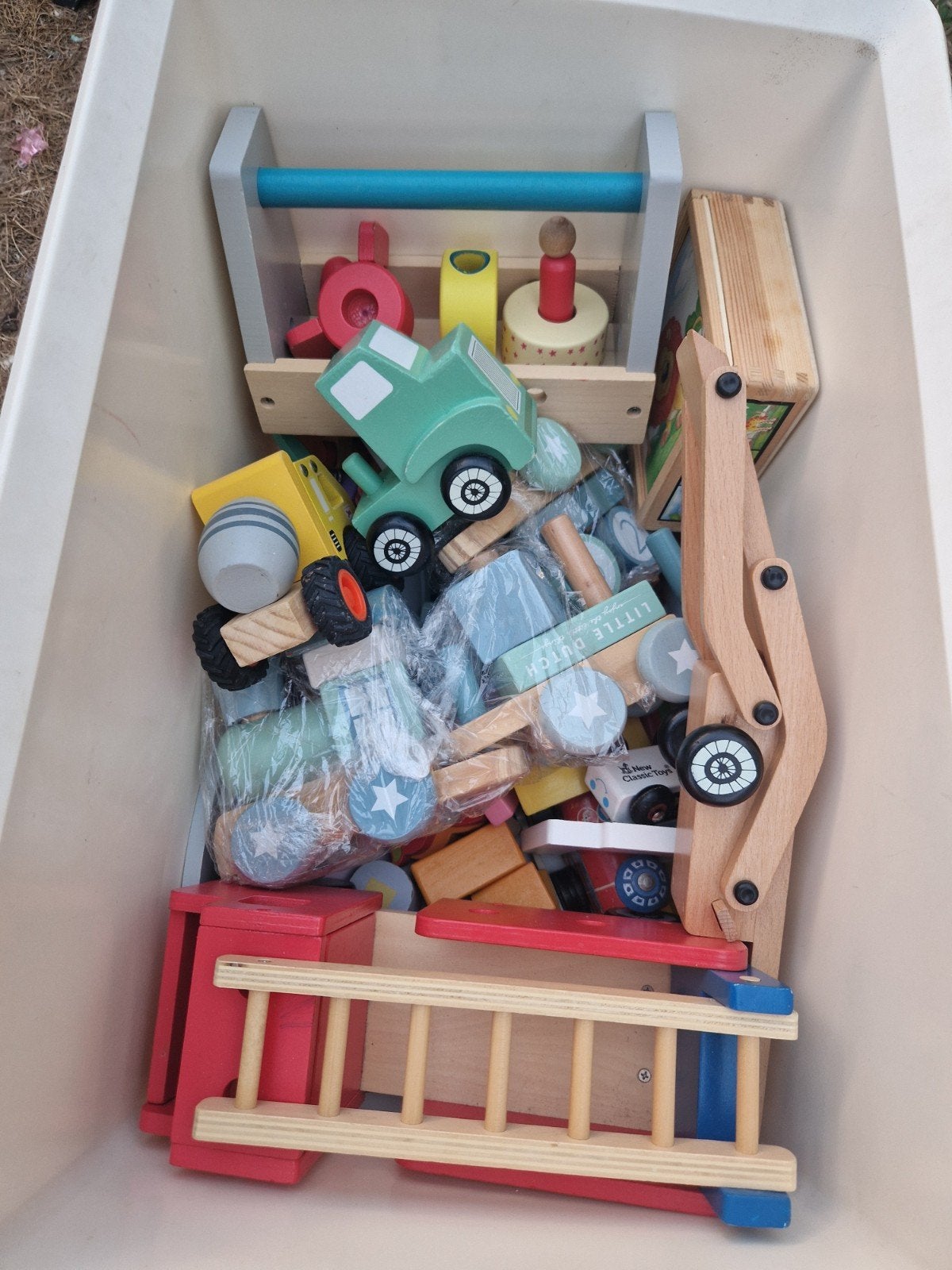 Grote partij houten speelgoed, o.a. Little Dutch, Kinderen en Baby's, Speelgoed | Houten speelgoed, Ophalen