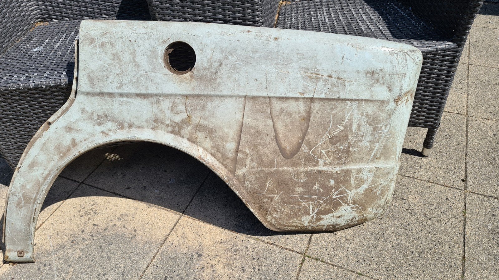 Simca 1000 linkerachter spatbord gebruikt, Ophalen