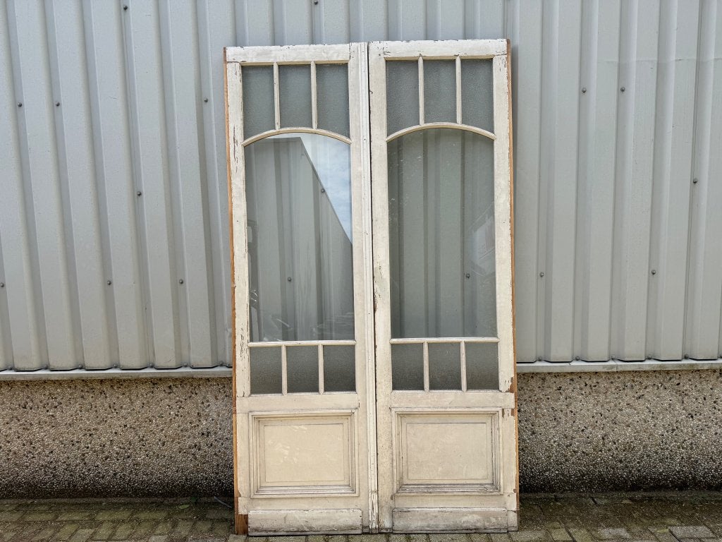 Antieke set ensuitedeuren daterend 1900-1910, Jurgen.hoogenboezem@gmail.com, Binnendeur, Ophalen of Verzenden, Zo goed als nieuw