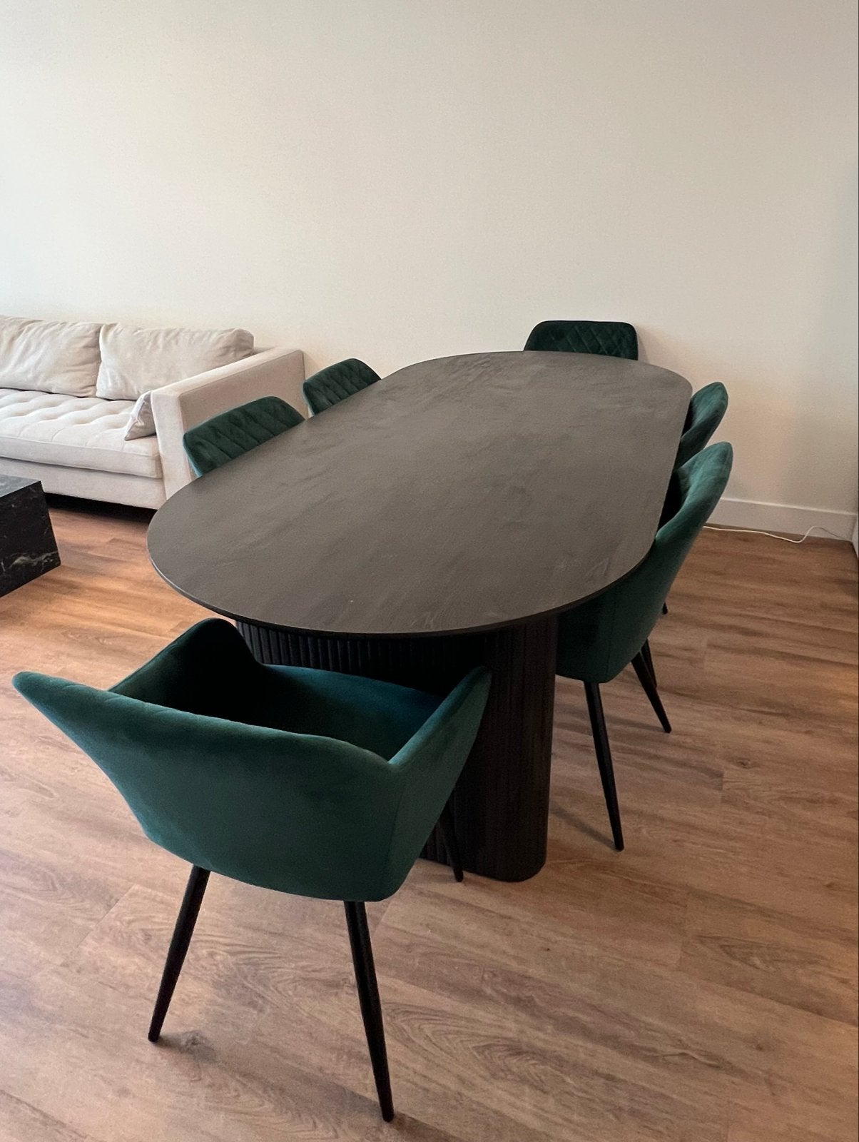 Dining Table + 6 Dining Chairs – Complete Set, Ophalen, Overige materialen, 100 tot 150 cm, 200 cm of meer