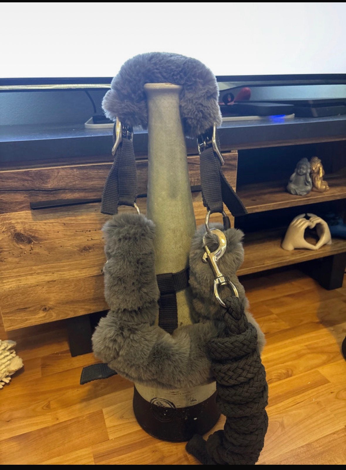 Grijs fluffy halster, Ophalen of Verzenden, Nieuw