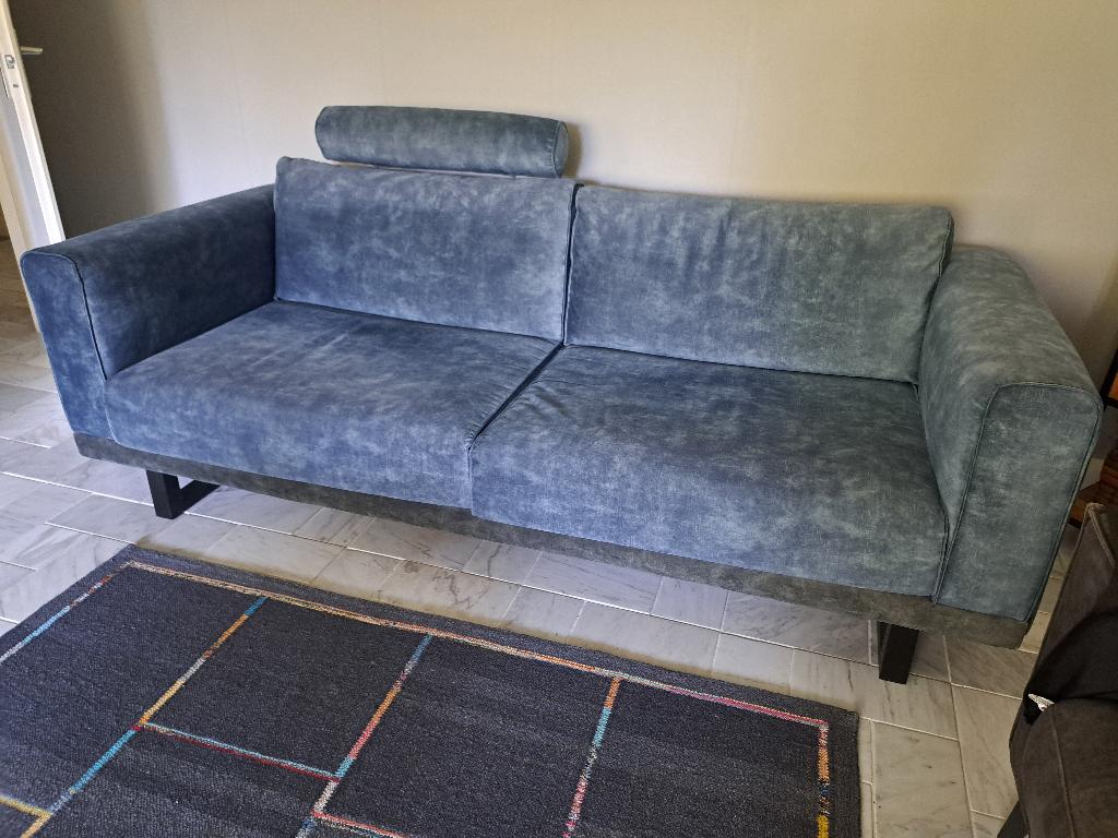 bankstel + hooket, Huis en Inrichting, Ophalen, Gebruikt, Driepersoons, 75 tot 100 cm