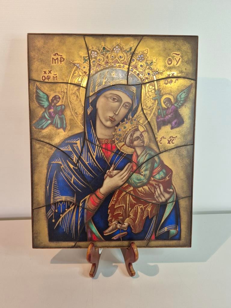 Heilige maagd Maria opaline glas, Ophalen of Verzenden